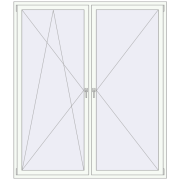 REHAU OPTIMUM EURO-DESIGN 70 1900x2200 mm RAL 9016 Traffic white two-sided