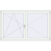REHAU ENERGY-SAVING SYNEGO MD 1800x1100 mm RAL 9016 Traffic white two-sided
