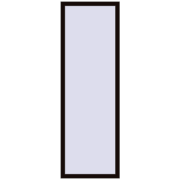 Tilt-and-Turn 700x2100 mm REHAU OPTIMUM EURO-DESIGN 70 BLACK_BROWN two-sided
