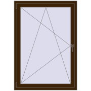 REHAU OPTIMUM EURO-DESIGN 70 950x1350 mm DARK_OAK two-sided