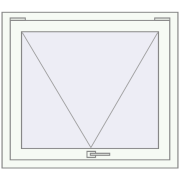 REHAU OPTIMUM EURO-DESIGN 70 885x790 mm RAL 9016 Traffic white two-sided