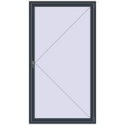 REHAU ENERGY-SAVING SYNEGO MD 1200x2200 mm ANTHRACITE_GREY_STRUKTURAL two-sided