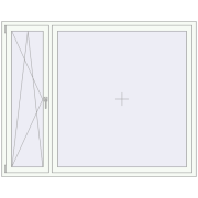 REHAU ENERGY-SAVING SYNEGO MD 2000x1600 mm RAL 9016 Traffic white two-sided