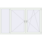 REHAU OPTIMUM EURO-DESIGN 70 2080x1330 mm RAL 9016 Traffic white two-sided