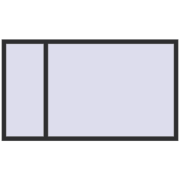 REHAU OPTIMUM EURO-DESIGN 70 2000x1150 mm ANTHRACITE_GREY_GLATT two-sided