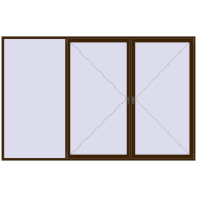 REHAU OPTIMUM EURO-DESIGN 70 3600x2300 mm DARK_OAK two-sided