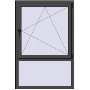 REHAU ENERGY-SAVING SYNEGO MD 1000x1500 mm BASALT_GREY two-sided