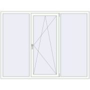 REHAU BRILLANT DESIGN 2100x1600 mm RAL 9016 Traffic white two-sided