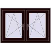 REHAU ENERGY-SAVING SYNEGO MD 1065x740 mm CHOCOLATE_BROWN dwustronny