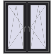 Okna skrzydłowe 1005x1130 mm REHAU ENERGY-SAVING SYNEGO MD BLACK_ULTI-MATT dwustronny Okna skrzydłowe 1005x1130 mm REHAU ENERGY-SAVING SYNEGO MD BLACK_ULTI-MATT dwustronny