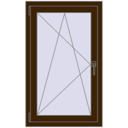 REHAU OPTIMUM EURO-DESIGN 70 650x1100 mm DARK_OAK two-sided