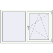 Okna skrzydłowe 1350x900 mm EPSILON OPTIMA ANTHRACITE_GREY_STRUKTURAL zewnętrzny