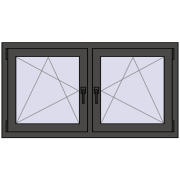 REHAU ENERGY-SAVING SYNEGO MD 1275x680 mm BASALT_GREY dwustronny