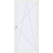 REHAU ENERGY-SAVING SYNEGO MD 1100x2350 mm RAL 9016 Traffic white two-sided