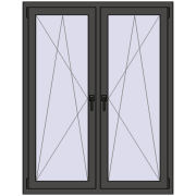REHAU ENERGY-SAVING SYNEGO MD 1185x1475 mm BASALT_GREY dwustronny