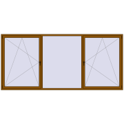 Okna skrzydłowe 3500x1600 mm KORSA BRILLANT DESIGN