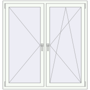 Okna skrzydłowe 1430x1430 mm REHAU OPTIMUM EURO-DESIGN 70 RAL 9016 Traffic white dwustronny