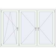 REHAU OPTIMUM EURO-DESIGN 70 2030x1400 mm RAL 9016 Traffic white two-sided