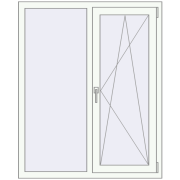 REHAU OPTIMUM EURO-DESIGN 70 1060x1360 mm WALNUT external
