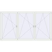 REHAU OPTIMUM EURO-DESIGN 70 3200x1800 mm RAL 9016 Traffic white two-sided