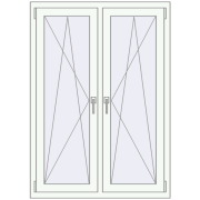 REHAU ENERGY-SAVING SYNEGO MD 1020x1400 mm BASALT_GREY zewnętrzny