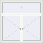 KORSA OPTIMUM REHAU EURO 70 2000x2000 mm RAL 9016 Traffic white two-sided