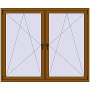 Tilt-and-Turn 1755x1520 mm REHAU ENERGY-SAVING SYNEGO MD GOLDEN OAK two-sided Tilt-and-Turn 1755x1520 mm REHAU ENERGY-SAVING SYNEGO MD GOLDEN OAK two-sided