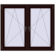 REHAU ENERGY-SAVING SYNEGO MD 1395x1160 mm CHOCOLATE_BROWN dwustronny