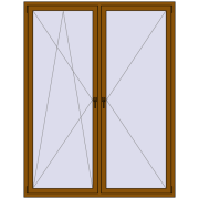 REHAU ENERGY-SAVING SYNEGO MD 1700x2200 mm GOLDEN OAK two-sided