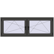 Tilt-and-Turn 1770x635 mm REHAU ENERGY-SAVING SYNEGO MD BASALT_GREY two-sided Tilt-and-Turn 1770x635 mm REHAU ENERGY-SAVING SYNEGO MD BASALT_GREY two-sided