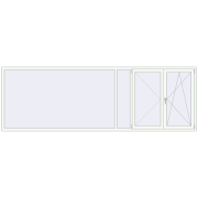 REHAU OPTIMUM EURO-DESIGN 70 3800x1250 mm RAL 9016 Traffic white two-sided