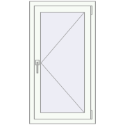 REHAU OPTIMUM EURO-DESIGN 70 550x1120 mm RAL 9016 Traffic white two-sided