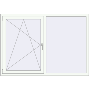 REHAU ENERGY-SAVING SYNEGO MD 1670x1170 mm RAL 9016 Traffic white two-sided