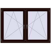 REHAU ENERGY-SAVING SYNEGO MD 1605x1100 mm CHOCOLATE_BROWN dwustronny