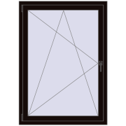 REHAU OPTIMUM EURO-DESIGN 70 1000x1400 mm BLACK_BROWN two-sided