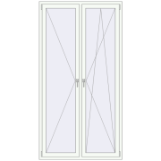 REHAU ENERGY-SAVING SYNEGO MD 1230x2350 mm RAL 9016 Traffic white two-sided