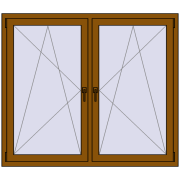 REHAU ENERGY-SAVING SYNEGO MD 1545x1310 mm GOLDEN OAK dwustronny REHAU ENERGY-SAVING SYNEGO MD 1545x1310 mm GOLDEN OAK dwustronny