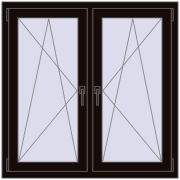 Okna skrzydłowe 1095x1115 mm REHAU ENERGY-SAVING SYNEGO MD BLACK_BROWN dwustronny Okna skrzydłowe 1095x1115 mm REHAU ENERGY-SAVING SYNEGO MD BLACK_BROWN dwustronny