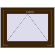 REHAU OPTIMUM EURO-DESIGN 70 860x640 mm DARK_OAK two-sided