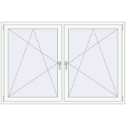REHAU OPTIMUM EURO-DESIGN 70 1800x1200 mm RAL 9016 Traffic white two-sided