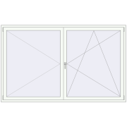 REHAU OPTIMUM EURO-DESIGN 70 2350x1450 mm RAL 9016 Traffic white two-sided