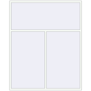 Okna skrzydłowe 2100x2600 mm KORSA BRILLANT DESIGN RAL 9016 Traffic white dwustronny