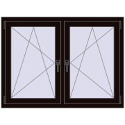 REHAU ENERGY-SAVING SYNEGO MD 1260x935 mm BLACK_BROWN dwustronny