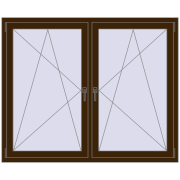 REHAU ENERGY-SAVING SYNEGO MD 1575x1280 mm DARK_OAK dwustronny
