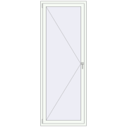 Okna skrzydłowe 840x2280 mm KORSA OPTIMUM REHAU EURO 70 RAL 9016 Traffic white dwustronny
