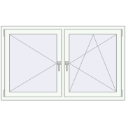 REHAU OPTIMUM EURO-DESIGN 70 1500x900 mm GOLDEN OAK external