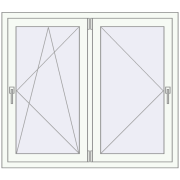 REHAU OPTIMUM EURO-DESIGN 70 1250x1100 mm RAL 9016 Traffic white dwustronny