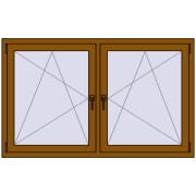 REHAU ENERGY-SAVING SYNEGO MD 1620x965 mm GOLDEN OAK dwustronny