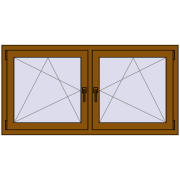 REHAU ENERGY-SAVING SYNEGO MD 1485x740 mm GOLDEN OAK dwustronny