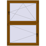 REHAU ENERGY-SAVING SYNEGO MD 1200x1700 mm GOLDEN OAK two-sided